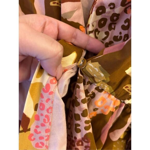 Garrie B Carly Wrap Dress Size S Botanical Flower Hawaii Vacation - Picture 7 of 11